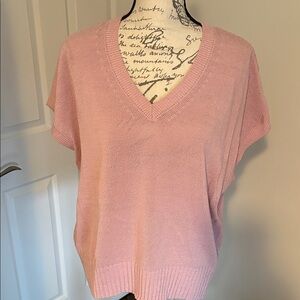 LOFT Dusty Rose V-Neck Knit Top